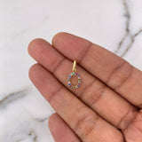 Dije Letra O 0.6gr / 1.6cm / Circones Colores Oro Amarillo 18K $