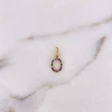 Dije Letra O 0.6gr / 1.6cm / Circones Colores Oro Amarillo 18K $
