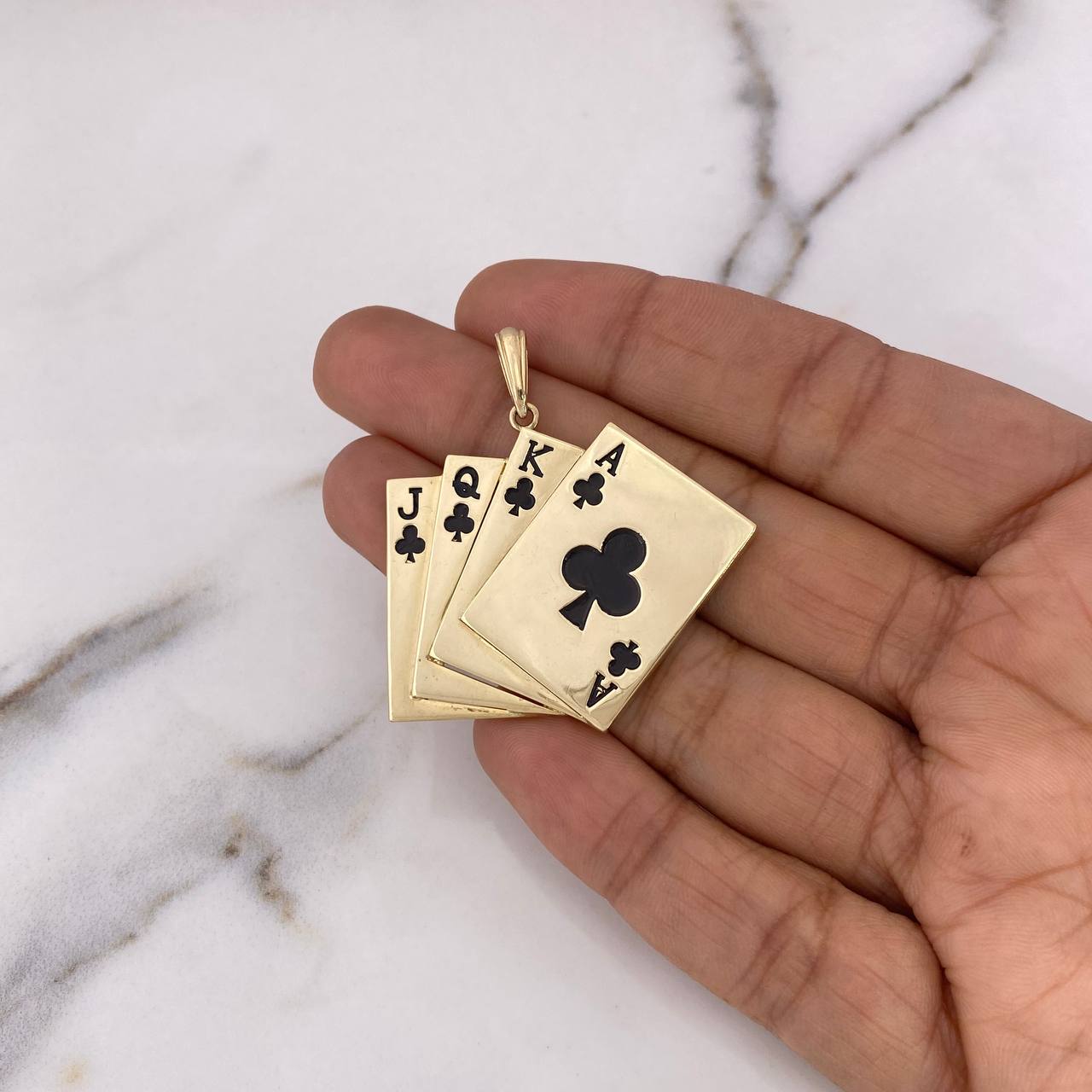 Dije Cartas Poker 10.65gr / 4.5cm / Oro Amarillo 18K $