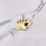 Dije Cartas Poker 10.65gr / 4.5cm / Oro Amarillo 18K $