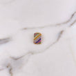 Dije Rectangular 1.25gr / 1.4cm / Circones Colores Oro Amarillo 18K $
