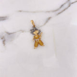 Dije Goku 6.6gr / 4.2cm / Circones Amarillos Dos Oros Amarillo Blanco 18K $