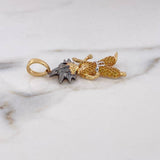 Dije Goku 6.6gr / 4.2cm / Circones Amarillos Dos Oros Amarillo Blanco 18K $