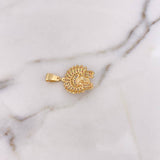 Dije Indio 4.55gr / 3.1cm / Circones Colores Oro Amarillo 18K $