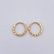 Candongas Aro Rayado 0.45gr / 1cm / Oro 18K &