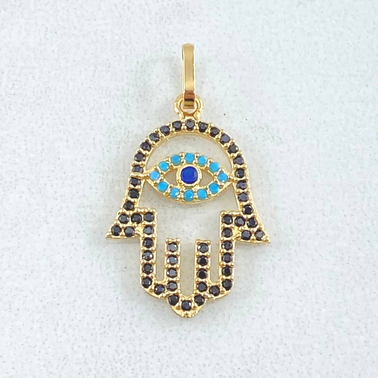 Dije Mano Hamsa 1.05gr / 2.4cm / Oro 18K