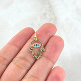 Dije Mano Hamsa 1.05gr / 2.4cm / Oro 18K