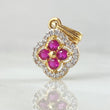 Dije Flor Bordeada 1.5gr / 1.9cm / Oro 18K