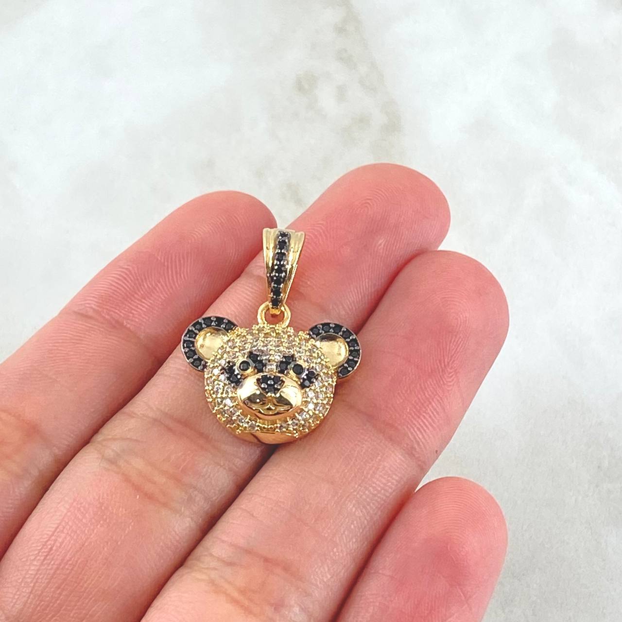 Dije Rostro Oso Panda 3.95gr / 2.3cm / Oro 18K