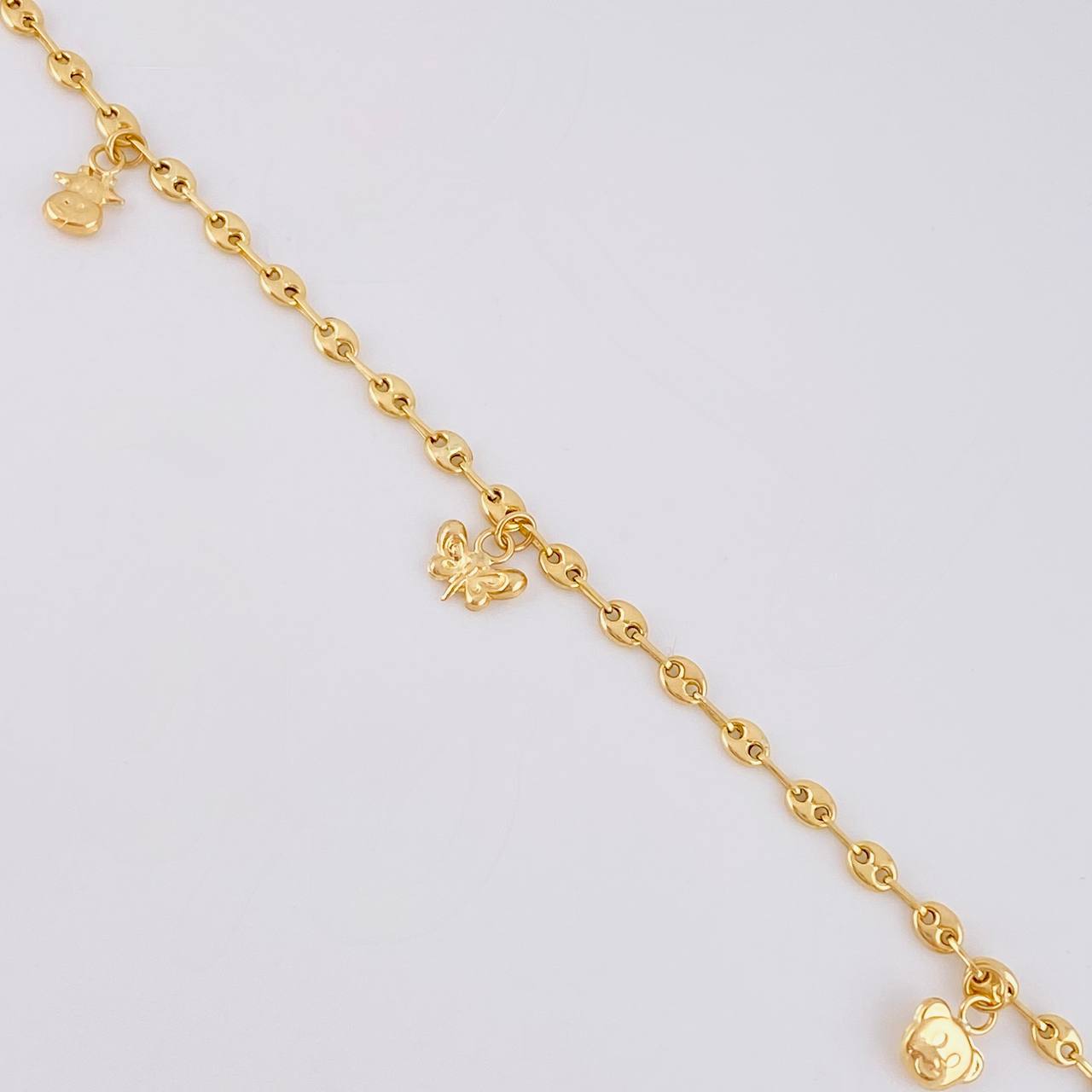Tobillera Gc Dijes 3.95 g / 25.8 cm / 3.2 mm Oro Amarillo 18K