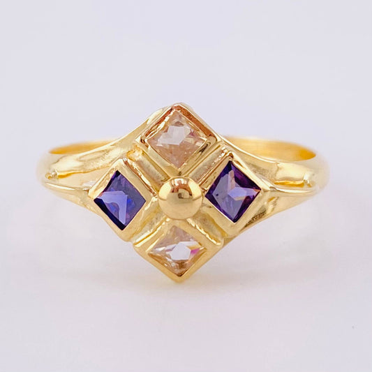 Anillo Rombo Imperial 1.8 g / T8 1/2 Oro Amarillo 18K