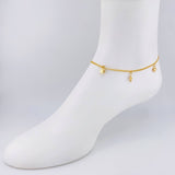 Tobillera Roll On Dijes 3.6 g / 25.5 cm / 2.3 mm Oro Amarillo 18K