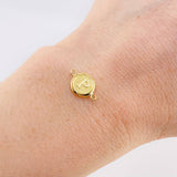 Herraje Circulo Letra P 0.3 g / 1.5 cm Oro Amarillo 18K