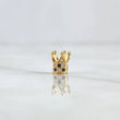 Herraje Corona Basteada 0.5gr / 0.5cm / Circones Blacos-Negros Oro Amarillo 18K