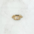 Herraje Cangrejo 1.1gr / 1.7cm / Circones Blancos Negros Oro Amarillo 18K *