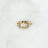 Herraje Cangrejo 1.1gr / 1.7cm / Circones Blancos Negros Oro Amarillo 18K *