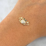 Herraje Cangrejo 1.1gr / 1.7cm / Circones Blancos Negros Oro Amarillo 18K *