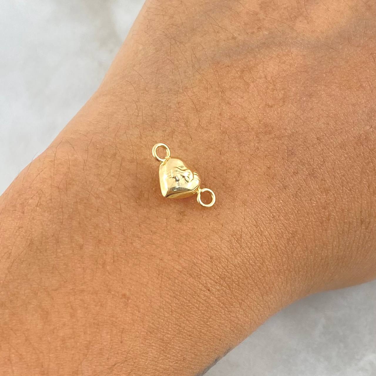 Herraje Corazon Lazo 0.3gr / 1cm / Oro Amarillo 18K *