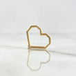Herraje Corazon Cuadriculado 0.9gr / 1.5cm / Circon Blanco Oro Amarillo 18K *