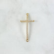 Herraje Cruz 1.15gr / 3cm / Cirones Blancos Oro Amarillo 18K
