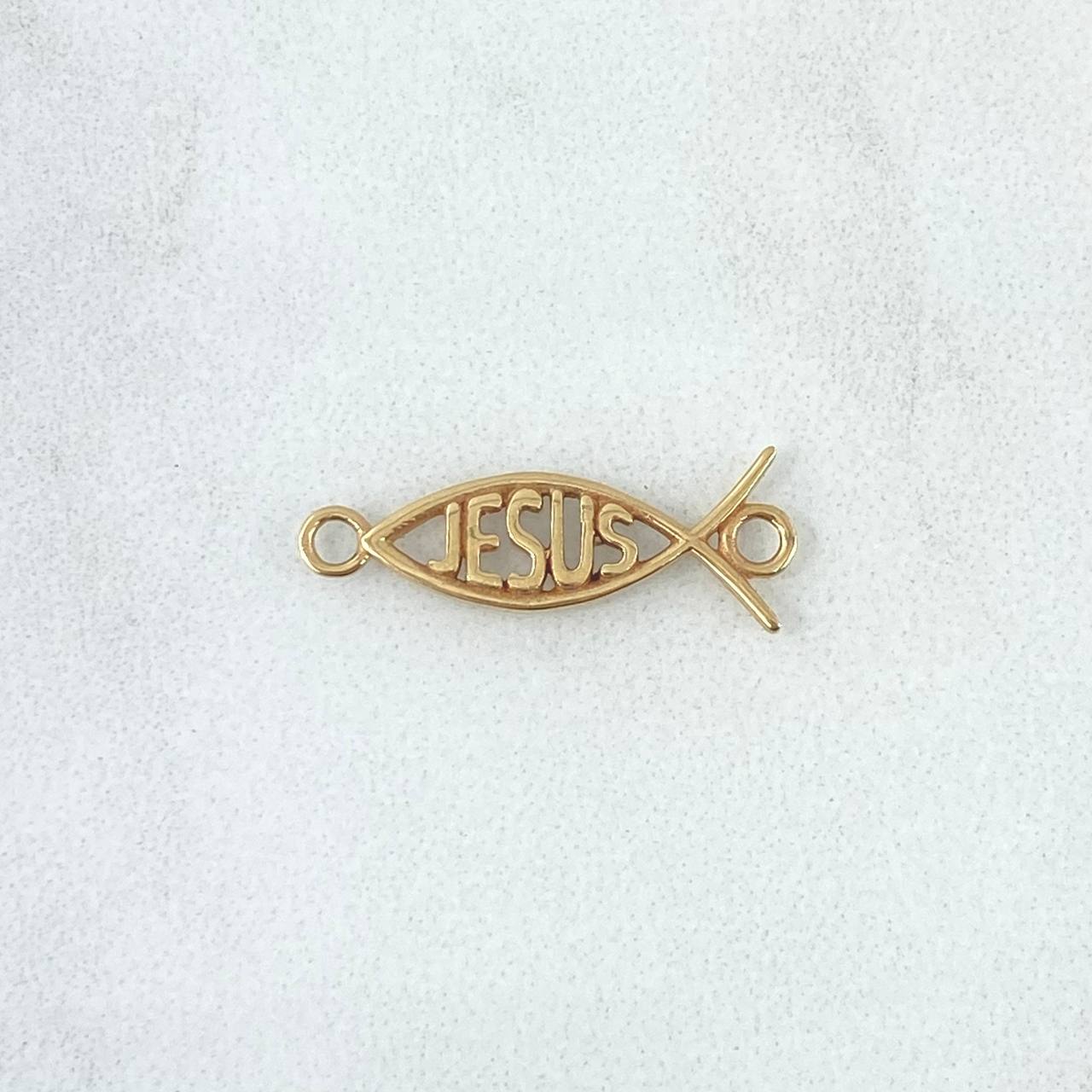 Herraje Pez jesus 0.75gr / 1.8cm / Oro Amarillo 18K