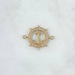 Herraje Timon Ancla 1.5gr / 2.3cm / Circones Blancos Oro Amarillo 18K