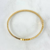 Pulso Aro Jesus 11.6gr / 18cm / 4mm Circones de Colores Oro Amarillo 18K *
