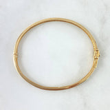 Pulso Aro Tornillo 9.6gr / 17cm / 4mm Circones Blancos Oro Amarillo 18K *