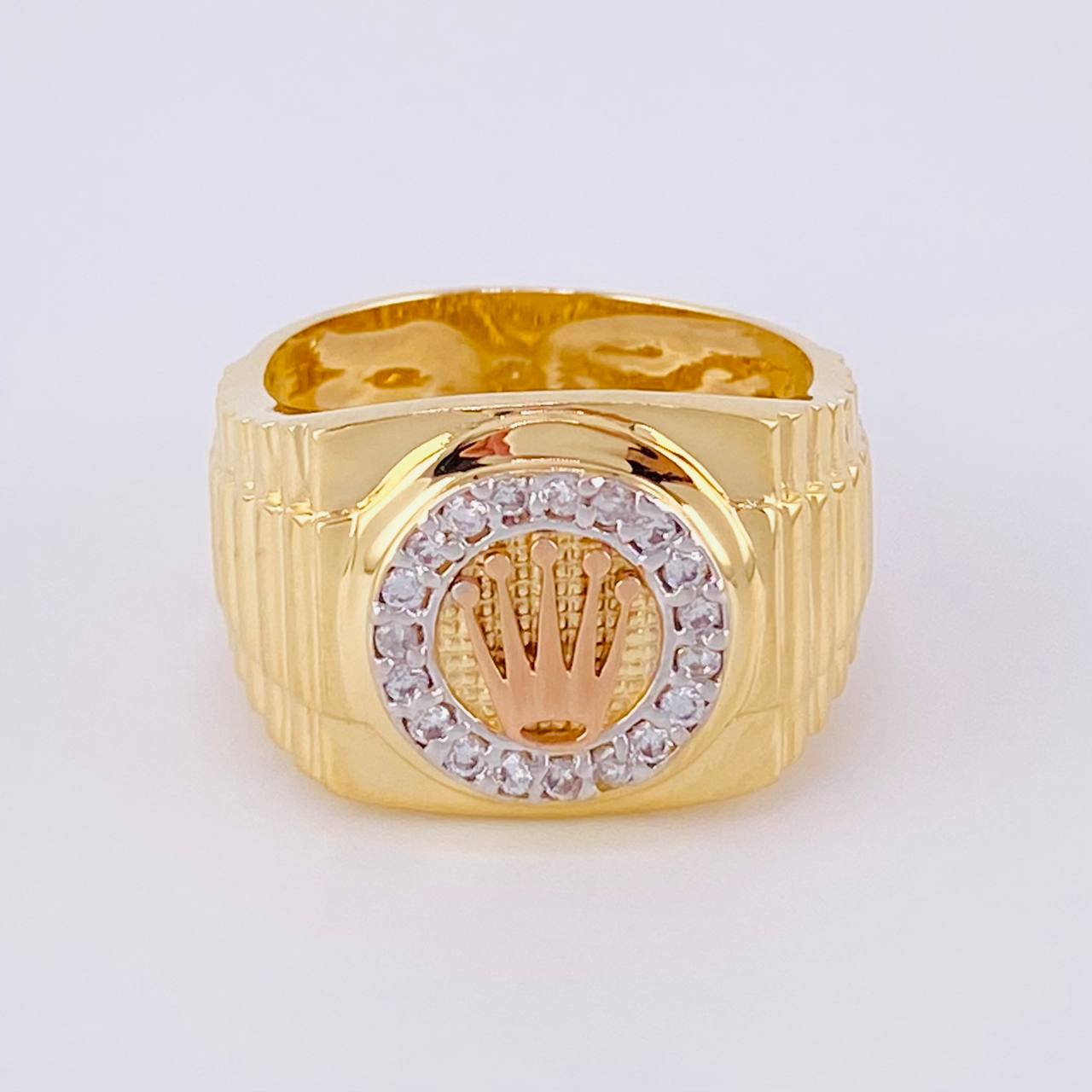 Anillo Correa Corona 7.8g / T10 1/4 Tres Oros 18K