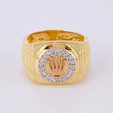 Anillo Correa Corona 7.8g / T10 1/4 Tres Oros 18K