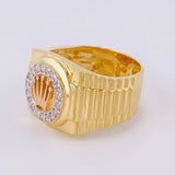 Anillo Correa Corona 7.8g / T10 1/4 Tres Oros 18K