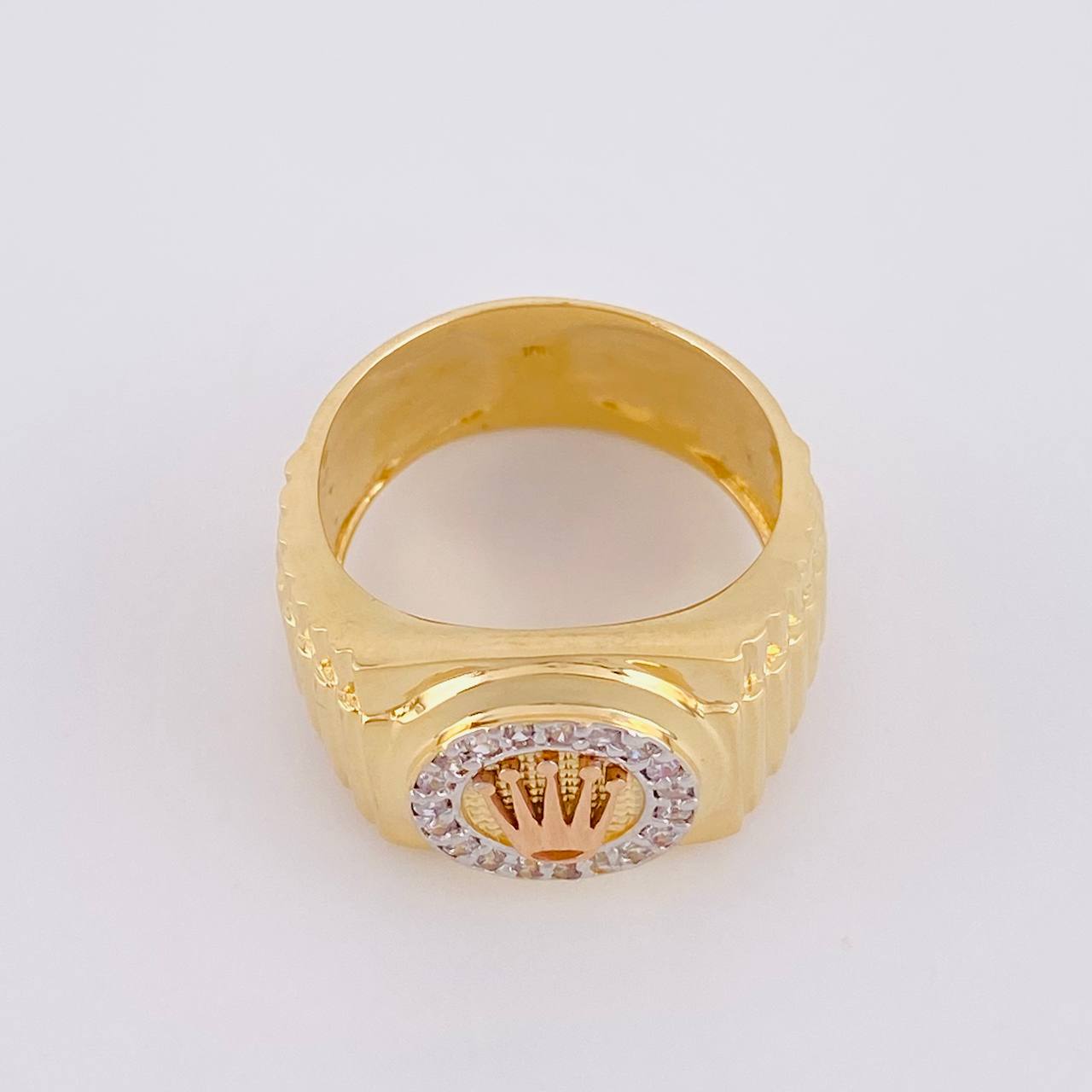 Anillo Correa Corona 7.8g / T10 1/4 Tres Oros 18K