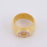 Anillo Correa Corona 7.8g / T10 1/4 Tres Oros 18K