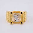 Anillo San Miguel Arcángel Malla 6.7g / T10 1/4 Dos Oros Amarillo Blanco 18K
