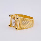 Anillo San Miguel Arcángel Malla 6.7g / T10 1/4 Dos Oros Amarillo Blanco 18K