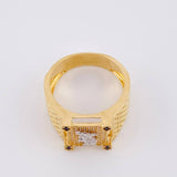Anillo San Miguel Arcángel Malla 6.7g / T10 1/4 Dos Oros Amarillo Blanco 18K