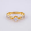 Anillo Solitario Churumbela 2.95g / T7 1/2 Dos Oros Amarillo Blanco 18K