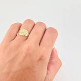 Anillo Flor Mandala 1.4g / T5 3/4 Oro Amarillo 18K