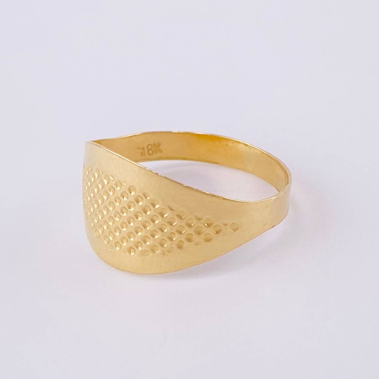 Anillo Malla Punteada 1.4g / T6 1/4 Oro Amarillo 18K