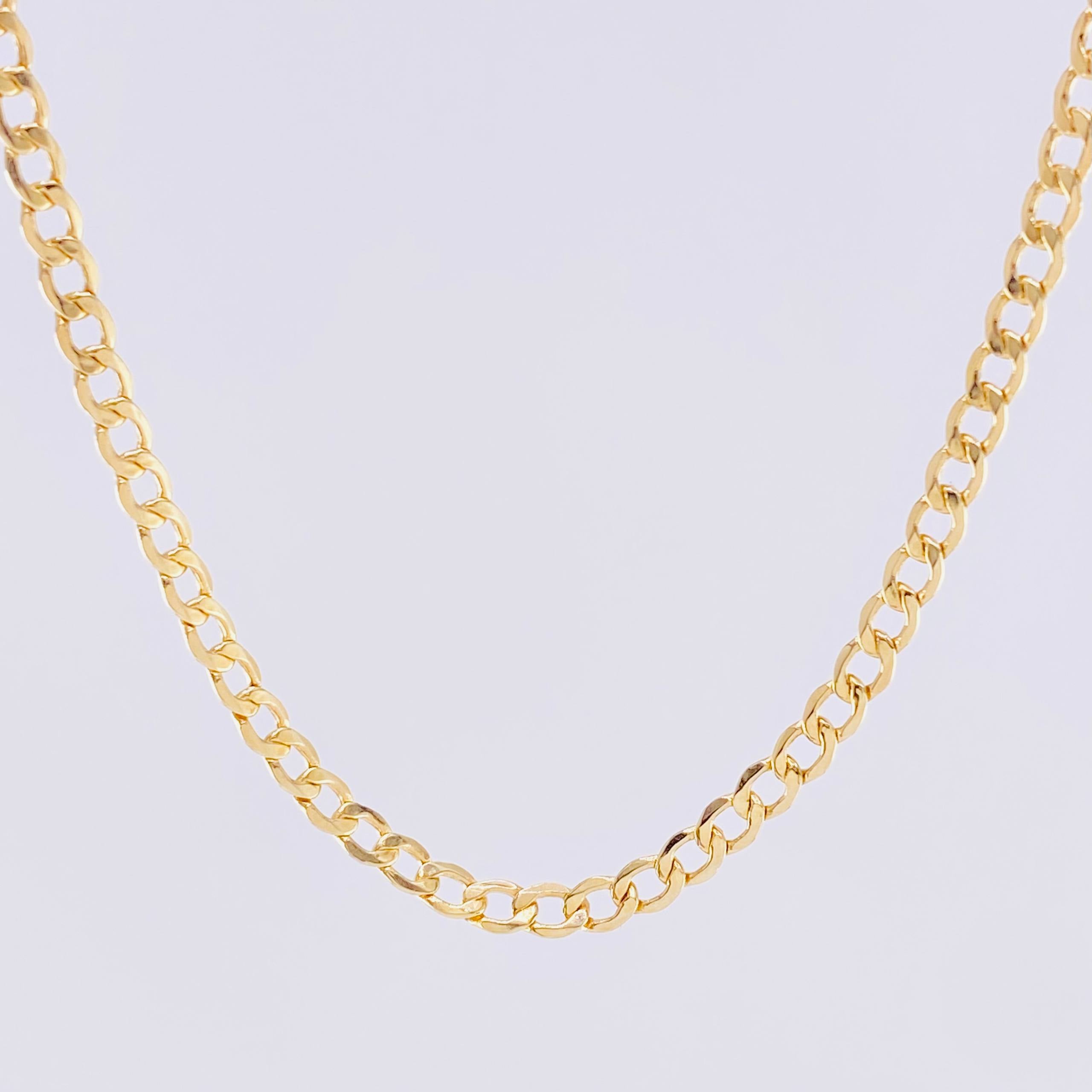 Cadena Cubana 4.35 g / 44 cm / 3.3 mm Oro Amarillo 18K