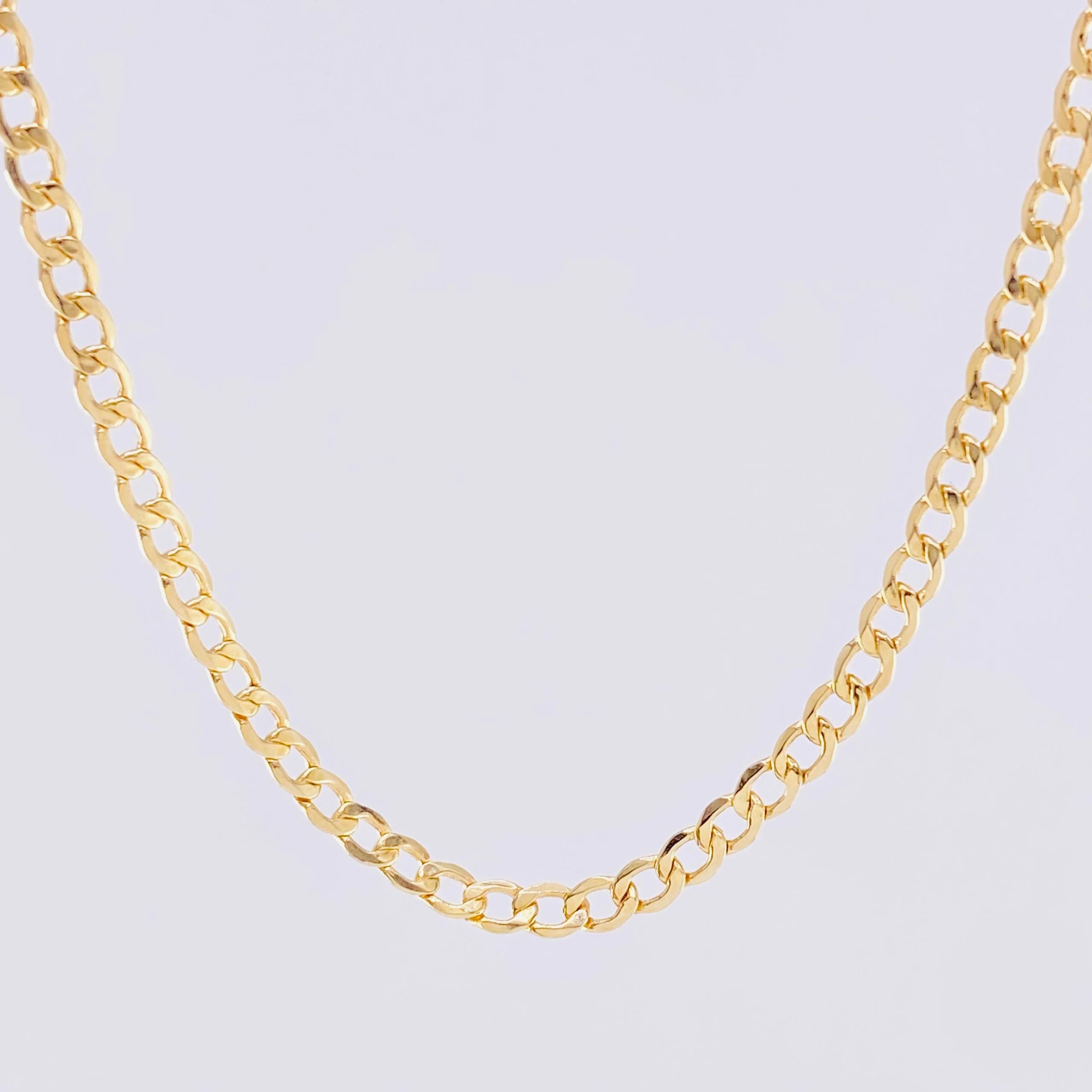 Cadena Cubana 4.55g / 62cm / 3.1mm Oro Amarillo 18K
