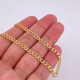 Cadena Cubana 4.35 g / 44 cm / 3.3 mm Oro Amarillo 18K
