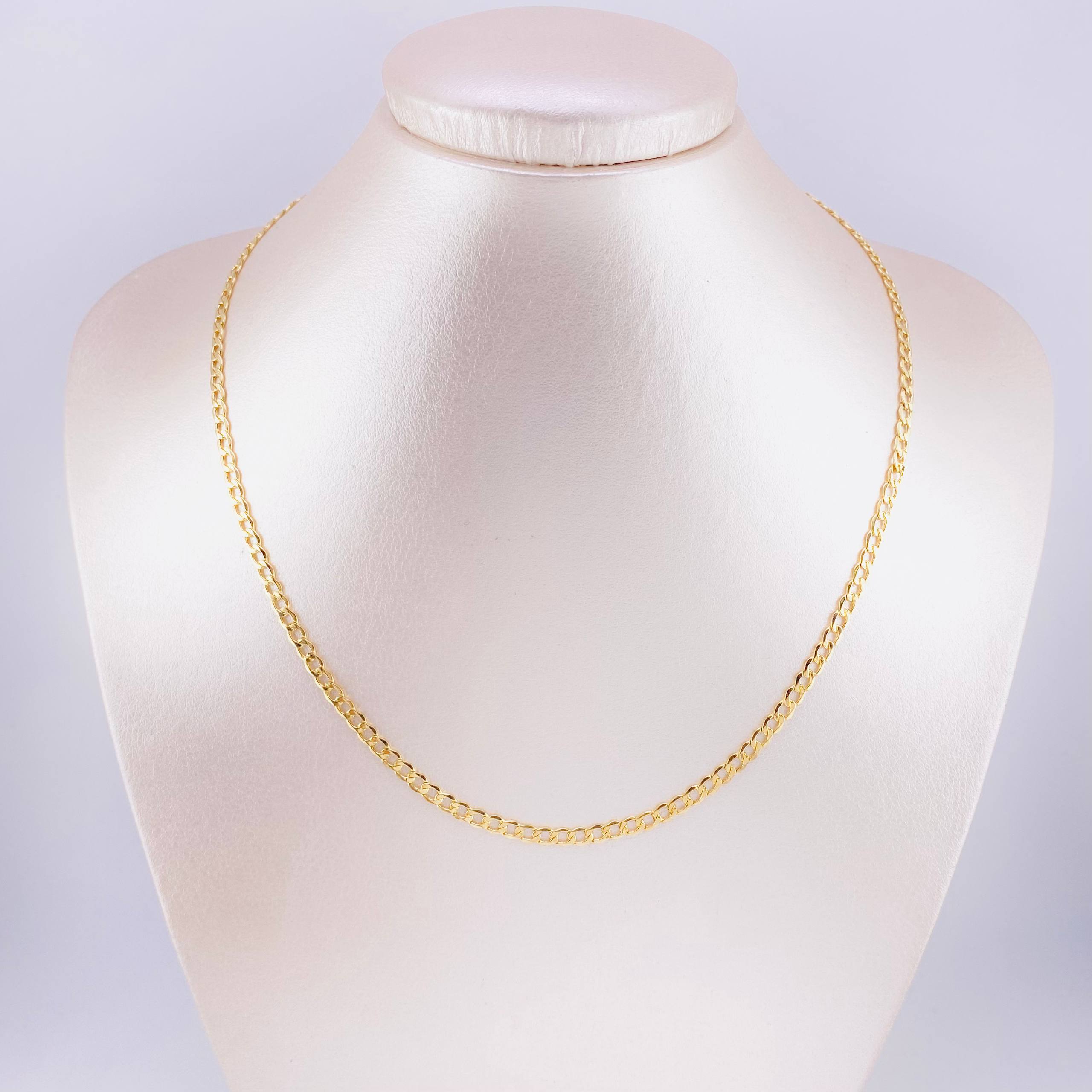 Cadena Cubana 4.35 g / 44 cm / 3.3 mm Oro Amarillo 18K