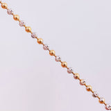 Cadena Militar Media Luna 16.2 g / 70.5 cm / 2.5 mm Dos Oros Blanco Rosa 18K