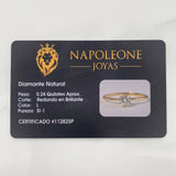 Anillo Solitario Diamante 24 Pts 1.35 g / T7 1/4 Oro Amarillo 18K