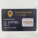 Anillo Solitario Diamante 24 Pts 1.6 g / T5 1/2 Oro Amarillo 18K