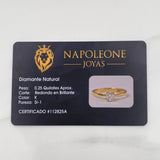 Anillo Solitario Diamante 25 Pts 1.7 g / T6 3/4 Oro Amarillo 18K