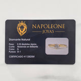 Anillo Solitario Diamante 25 Pts 1.7 g / T6 Oro Amarillo 18K