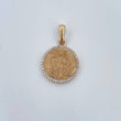 Dije Santisima Trinidad 2.9gr / 2.6cm / Circones Blancos Oro Amarillo 18K &