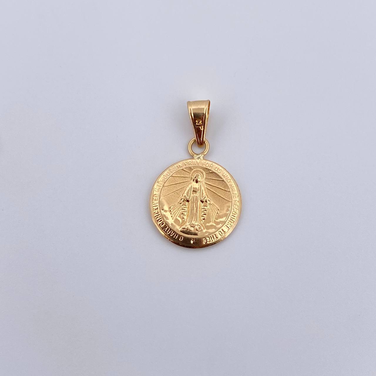 Dije Virgen Milagrosa 0.7gr / 2cm / Troquelado Oro Amarillo 18K &